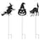 Glitzhome® 36" Halloween Metal Silhouette Yard Stake Or Hanging Décor Set